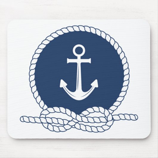 Stijlvol Anchor en Rope Muismat (Voorkant)
