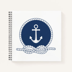 Stijlvol Anchor en Rope Notitieboek