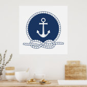 Stijlvol Anchor en Rope Poster (Keuken)