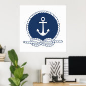Stijlvol Anchor en Rope Poster (Thuiskantoor)