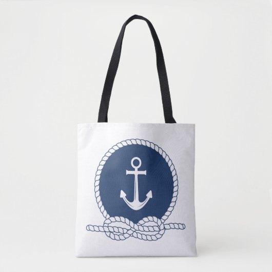 Stijlvol Anchor en Rope Tote Bag (Voorkant)