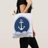 Stijlvol Anchor en Rope Tote Bag (Dichtbij)