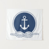 Stijlvol Anchor en Rope Wandkleed (Voorkant (horizontaal))