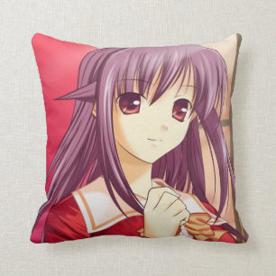 Stijlvol Anime Meisje Omkeerbaar Kussen