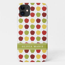 Stijlvol Apple Pattern met Persoonlijke naam iPhone 11 Hoesje