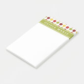 Stijlvol Apple Pattern met Persoonlijke naam Post-it® Notes (Schuin)