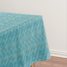 Stijlvol aqua turquoise blauwe golven kunstpatroon tafelkleed