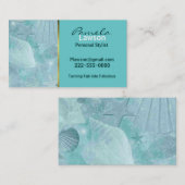 Stijlvol Aqua Zee Shell Visitekaartje (Voorkant / Achterkant)