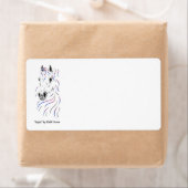 Stijlvol Arabisch paard Etiket (Insitu)