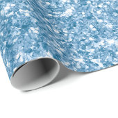 Stijlvol Babyblauw schimmer Glitter Glam Pattern Cadeaupapier (Rol Hoek)