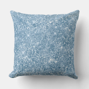 Stijlvol Babyblauw schimmer Glitter Glam Pattern Kussen