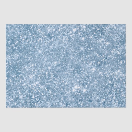 Stijlvol Babyblauw schimmer Glitter Glam Pattern Tissuepapier (Voorkant)