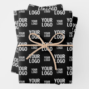Stijlvol beeld-, ontwerp- of bedrijfslogo-patroon inpakpapier vel