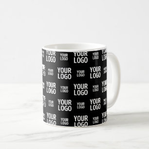 Stijlvol beeld-, ontwerp- of bedrijfslogo-patroon koffiemok