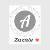 Stijlvol bewerkbaar monogram of voeg je eigen Logo Sticker (Vel)