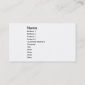 Stijlvol bicyclisch ontwerp visitekaartje (Achterkant)