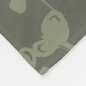 Stijlvol bijtend botanisch groengepersonaliseerd fleece deken (Hoek)