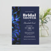 Stijlvol Blauw Bloemen Vrijgezellenfeest Kaart (Staand voorkant)