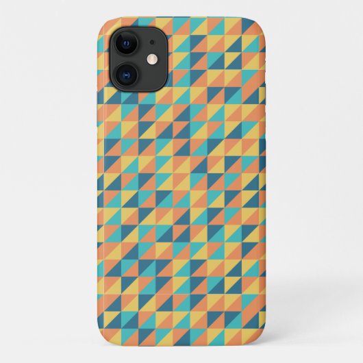Stijlvol blauw en geel geometrisch pastelpatroon Case-Mate iPhone case (Achterkant)