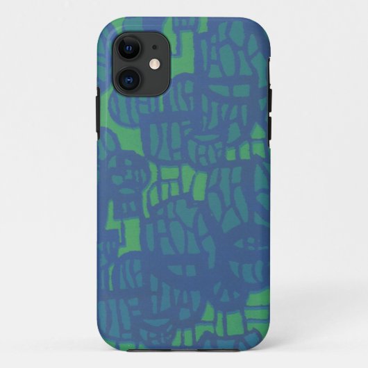 Stijlvol blauw en groen Abstract bubelontwerp Case-Mate iPhone Case (Achterkant)