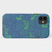 Stijlvol blauw en groen Abstract bubelontwerp Case-Mate iPhone Case (Achterkant (horizontaal))