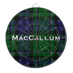 Stijlvol blauw en groen MacCallum Tartan Dartbord