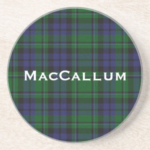 Stijlvol blauw en groen MacCallum Tartan Zandsteen Onderzetter