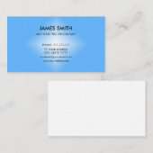 Stijlvol blauw en wit diamantverloop visitekaartje (Voorkant / Achterkant)