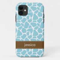 Stijlvol blauw Giraffe Patroon