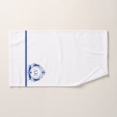 Stijlvol blauw luxe Lijst en kroon Bad Handdoek (Handdoek)