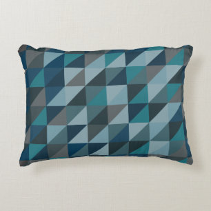 Stijlvol blauw ombre modern geometrisch patroon accent kussen