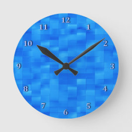 Stijlvol blauw ondergrondse tapijtschelp ronde klok