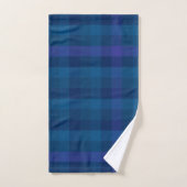 Stijlvol blauw Paars Check Geometric Pset Pattern Bad Handdoek (Handdoek)