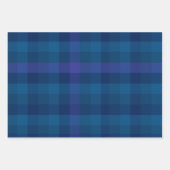 Stijlvol blauw Paars Check Geometric Pset Pattern Inpakpapier Vel (Voorkant)