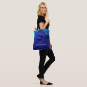 Stijlvol blauw Roos Draagtas (Op model)