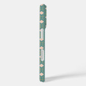Stijlvol Blauwgroen zwart, middelbaar modern patro Case-Mate iPhone Case (Achterkant / Rechts)
