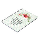 Stijlvol Bloemen Prayer Journal Notitieboek (Linkerzijde)