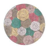 Stijlvol bloempatroon. Helder floraal Snijplank (Voorkant)