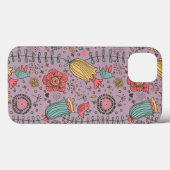 Stijlvol bloempatroon met bloemen Case-Mate iPhone case (Achterkant (horizontaal))