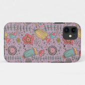 Stijlvol bloempatroon met bloemen Case-Mate iPhone case (Achterkant (horizontaal))