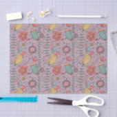Stijlvol bloempatroon met bloemen tissuepapier (Craft)