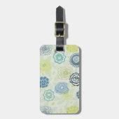Stijlvol bloempatroon met schattige bloemen bagagelabel (Voorkant verticaal)