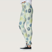 Stijlvol bloempatroon met schattige bloemen leggings (Links)