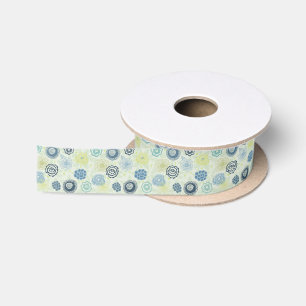 Stijlvol bloempatroon met schattige bloemen lint