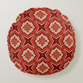 Stijlvol Boho Chic Bloemenpatroon Rond Kussen