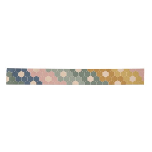 Stijlvol Boho Geometric Pattern Blue Blush Lint (Voorkant)