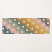 Stijlvol Boho Geometric Pattern Blue Blush Yogamat (Achterkant (horizontaal))