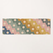 Stijlvol Boho Geometric Pattern Blue Blush Yogamat (Voorkant (horizontaal))