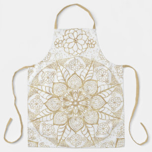Stijlvol boho hand-zuig gouden mandala schort