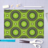 Stijlvol Boho Lime Green Geometric Pattern Tissuepapier (Craft)